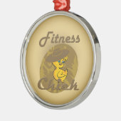 Fitness Chick #6 Silbernes Ornament (Links)