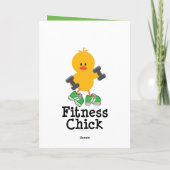 Fitness Chick Greeting Card Karte (Rückseite)