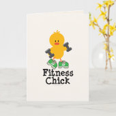 Fitness Chick Greeting Card Karte (Gelbe Blume)