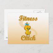 Fitness Chick Postkarte (Vorne/Hinten)