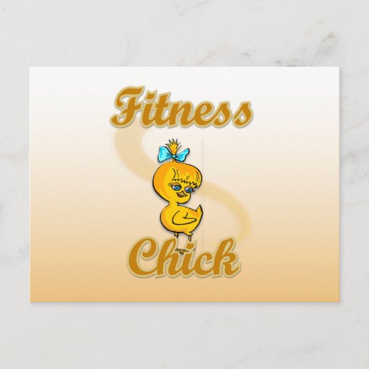 Fitness Chick Postkarte (Vorderseite)