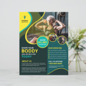 Fitness Club/Fitnessraum Flyer Vorlage (Stehend Vorderseite)