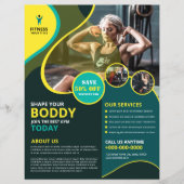 Fitness Club/Fitnessraum Flyer Vorlage (Vorderseite)