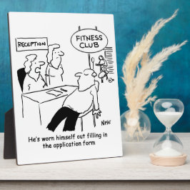 Fitness Club Member is Worn Out Fotoplatte