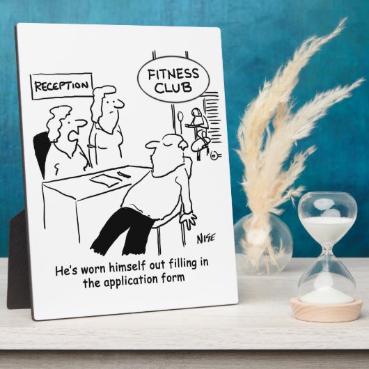 Fitness Club Member is Worn Out Fotoplatte (Seite)