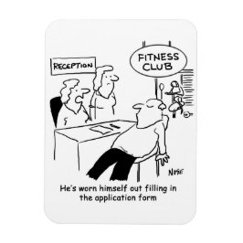 Fitness Club Mitglied ist abgenutzt Magnet