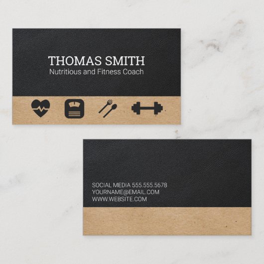 Fitness Coach | Ernährung Visitenkarte (Vorne/Hinten)