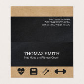 Fitness Coach | Ernährung Visitenkarten (Außenseite Aufgefaltet)