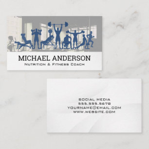 Fitness Coach Ernährungsberaterin Workout-Übun Visitenkarte