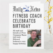 Fitness Coach Geburtstagskarte zum Personalisieren Karte (Gelbe Blume)