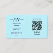 Fitness Coach Pastel Sky Blue Visitenkarte (Rückseite)