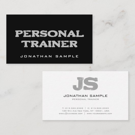 Fitness Coach Personal Trainer Moderner Berufliche Visitenkarte (Vorne/Hinten)