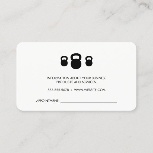 Fitness Coach | Personal Trainer Terminkarte (Rückseite)