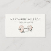 Fitness Coach Personal Trainerin Feminine Dumbell Visitenkarte (Vorderseite)