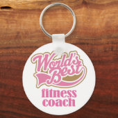 Fitness Coach Pink-Geschenk Schlüsselanhänger (Vorderseite)
