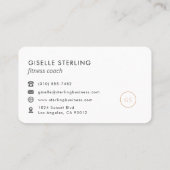 Fitness Coach Professional Visitenkarte (Rückseite)