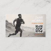 Fitness Coach QR Code Visitenkarte (Vorderseite)