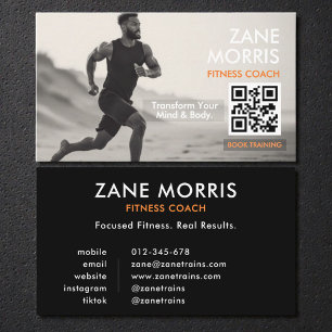 Fitness-Coach-QR-Code Visitenkarte