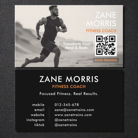 Fitness Coach QR Code Visitenkarte