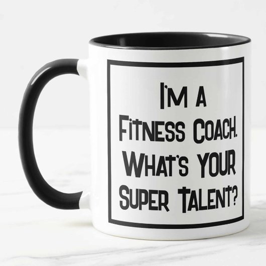 Fitness Coach Super Talent. Zwei Tone-Kaffee-Tasse Tasse