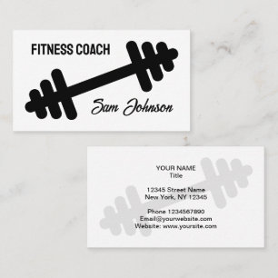 Fitness-Coach Visitenkarten-Vorlage mit Logo Visitenkarte