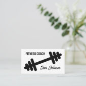 Fitness-Coach-Visitenkartenvorlage mit Logo Visitenkarte (Stehend Vorderseite)