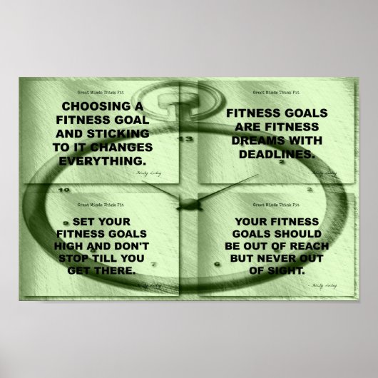 Fitness-Collage in Time Poster (Vorne)