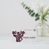 Fitness | Couple Working Out Visitenkarte (Stehend Vorderseite)