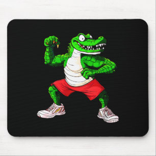 Fitness-Crocodile-V-Ausschnitt für Damen Mousepad