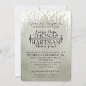 Fitness Curl Bar Sparkle Wedding Einladung (Vorderseite)