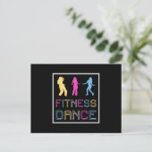 Fitness Dance Gym Dancing Workout Sport Geschenkid Postkarte (Stehend Vorderseite)