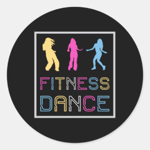 Fitness Dance Gym Dancing Workout Sport Geschenkid Runder Aufkleber