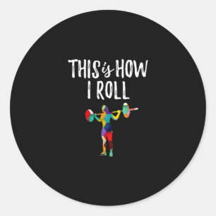 Fitness Das ist, wie ich das Bodybuilding-Mädchen  Runder Aufkleber