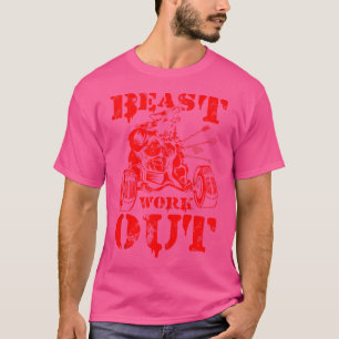 Fitness der Bestie Workout Wolf Muskeln heben wir T-Shirt