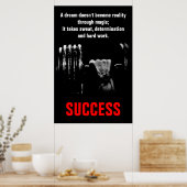 Fitness der erfolgreichen Bodybuilding Inspiration Poster (Küche)
