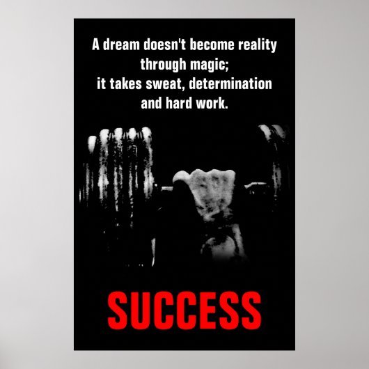 Fitness der erfolgreichen Bodybuilding Inspiration Poster (Vorne)