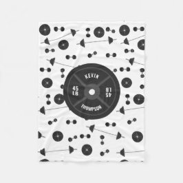 Fitness der Gewichtsausbildung Name der Bodybuildi Fleecedecke