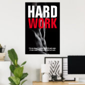 Fitness der harten Arbeit Bodybuilding Motivierend Poster (Heimbüro)