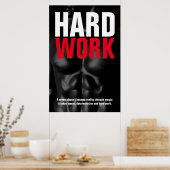 Fitness der harten Arbeit Bodybuilding Motivierend Poster (Küche)