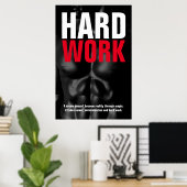 Fitness der harten Arbeit Bodybuilding Motivierend Poster (Heimbüro)
