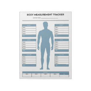 Fitness der Zielkörpermessungen Notizblock