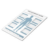 Fitness der Zielkörpermessungen Notizblock (angewinkelt)