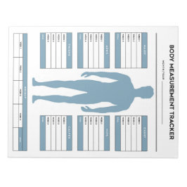 Fitness der Zielkörpermessungen Notizblock