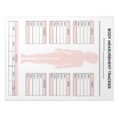 Fitness der Zielkörpermessungen Notizblock (Vorderseite)