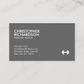 Fitness des Dumbell-Logos Personal Trainer Orange/ Visitenkarte (Rückseite)