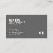 Fitness des Dumbell-Logos Personal Trainer Pink/Gr Visitenkarte (Rückseite)