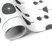 Fitness des Gewichtstrainings Dumbell Bodybuilding Geschenkpapier (Rolleneckpunkt)