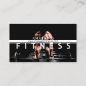 Fitness des Menschen Schwarz-weiß Visitenkarte (Vorderseite)