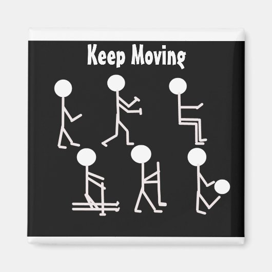 Fitness Design in Schwarzweiß Magnet (Vorne)