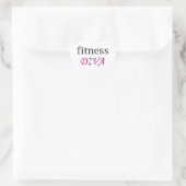 Fitness Diva Herz-Aufkleber (Tasche)